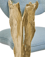Chaise de salle à manger de luxe avec base en laiton au design artistique haut de gamme, fauteuil en tissu texturé, chaises d'appoint pour la maison et les restaurants de luxe