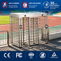 Tourniquet de sécurité à double porte en acier inoxydable 304 CE Stadium avec reconnaissance faciale bidirectionnelle pleine hauteur