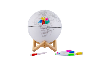 Globo Terráqueo <span class=keywords><strong>de</strong></span> Plástico para Manualidades, con Luces LED, 20 cm, para el Desarrollo Intelectual <span class=keywords><strong>de</strong></span> los Niños, Adornos Creativos, Regalo al por Mayor - Product Image 2