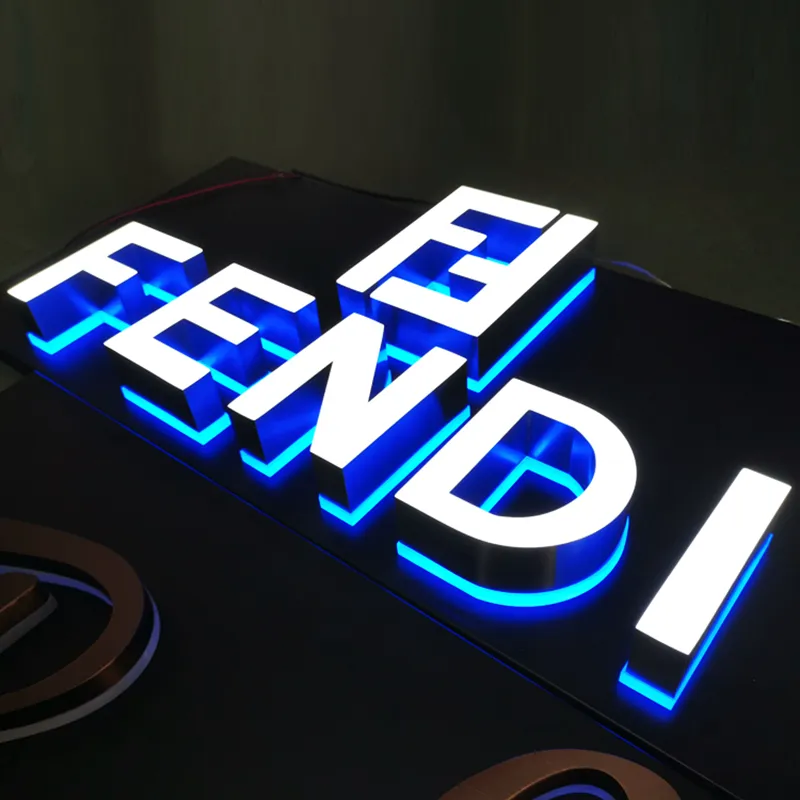 Customized Led Channel Letter Sign Backlit Metal Signage Outdoor Shop Advertising 3D LOGO Business Illuminated Sign