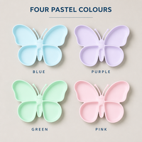Plateau de service décoratif en forme de papillon pour fruits, plateau de présentation divisé pour collations, centre de table pour toutes les fêtes, buffets et présentations de desserts