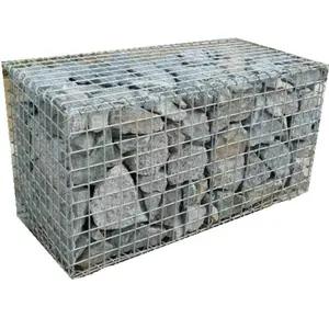 Galfan वेल्डेड Gabion बनाए रखने की दीवार 200x100x50 वेल्डेड Gabion बॉक्स Gabion टोकरी पत्थर पिंजरे कीमत