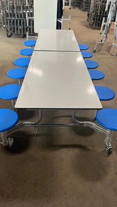 Tavolo Pieghevole Mobile per Mensa con 8/12/16 Posti, <span class=keywords><strong>Arredo</strong></span> Scolastico Direttamente dalla Fabbrica, Tavolo per <span class=keywords><strong>Pranzo</strong></span> per Studenti e Lavoratori - Product Image 3