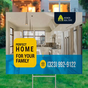 Doppio lato CustomHeavy Duty in plastica ondulata con metallo H-Stake prato segno pubblicitario per affari, politica, immobiliare - Product Image 5