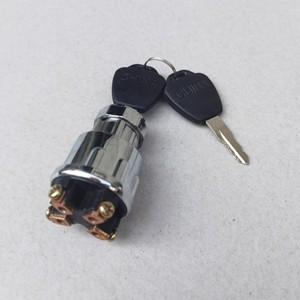 JK404A <b>Universal</b> Ignition Switch For Cars Trucks Forklifts Tractors Agricultural Vehicles Black Aluminum Alloy <b>Plug</b> In Lock - Product Image 1