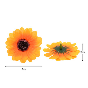 Flores Artificiales de Girasol Dongchen Crafts de 7 cm, Decoraciones de Flores de Seda para Bodas, Decoración del Hogar, Accesorios para Manualidades - Product Image 5