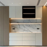 Meuble sur mesure sans laque pour cuisine, projet d'appartement, salon, salle à manger, armoire en bois massif, buffet, meuble de rangement