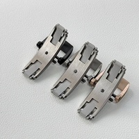 Fermoir pliant haut de gamme en alliage de titane personnalisé, compatible avec la boucle de remplacement du bracelet de montre 6702