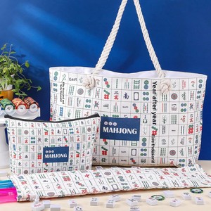 Tablevibe Conjunto de Peças de Mahjong Modernas em Acrílico com Design Patriótico Americano e Bolsa de Armazenamento Incluída - Product Image 6