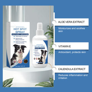 PET ODM OEM Spray Soins des plaies pour animaux de compagnie Soulagement des points chauds et des démangeaisons de la peau Pommade de guérison recommandée Soins des plaies pour chiens et chats - Product Image 2