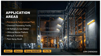 Lampe de travail LED conforme aux normes ATEX IP67, haute luminosité, anti-explosion, éclairage portable pour sites industriels dangereux et de maintenance