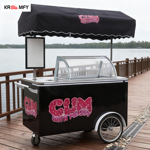 Pedal Pink Mobile Ice Cream Cart with 108L Freezer 3 Wheel Electric Bicycle Adult Food <b>Bike</b> Vending Carts <b>for</b> Sale - Product Image 6