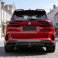Diffuseur arrière en fibre de carbone sèche de haute qualité avec éclairage LED pour BMW X5M F95 X6M F96 LCI 2020+ - Lame de pare-chocs arrière - Kit carrosserie