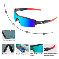 EN STOCK lentilles interchangeables lunettes polarisées hommes et femmes multicolore sport lunettes de soleil cyclisme randonnée vélo lunettes de soleil