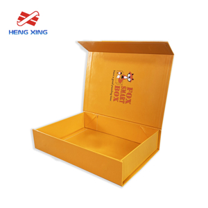 Caja de Regalo de Papel con Cierre Magnético, Laminación Brillante, Reciclable, Color Naranja, con Logotipo Personalizado HENGXING, Embalaje de Cartón para Rompecabezas Infantiles - Product Image 1