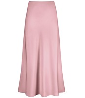 Jupe longue élégante en satin doux et lisse pour femme, taille haute, tendance été, idéale pour le bureau