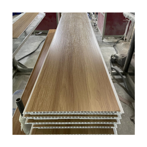 Nhà nội thất PVC trang trí tấm Tường không thấm nước lưỡi rãnh WPC rãnh tường Bảng điều khiển với kết cấu gỗ - Product Image 1
