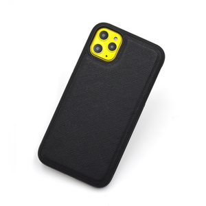 Ysure biểu tượng tùy chỉnh 3D thăng hoa trống Saffiano Da trường hợp điện thoại Cover quay lại cho Iphone Pro Max - Product Image 3