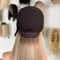 Perruque en dentelle sans colle transparente, 100% cheveux humains vierges, couleur naturelle, tissage juif casher, pré-épilée avec des cheveux de bébé