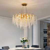 Restaurant de luxe Lustre Lampe En Cristal Nouvel Art Creative Branche D'arbre Salon Américain Cristal Source Usine Zhongshan