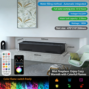 Cheminée à vapeur d'eau 3D, flamme artificielle décorative, sans chaleur, sûre pour la maison, le salon, le meuble TV, la décoration d'hôtel - Product Image 4