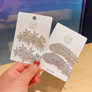 Strass <span class=keywords><strong>Plume</strong></span> Papillon Pince À <span class=keywords><strong>Cheveux</strong></span> Femmes Accessoires De <span class=keywords><strong>Cheveux</strong></span> Perle Bec De Canard arc-en-ciel Fleur Pince À <span class=keywords><strong>Cheveux</strong></span> Barrettes - Product Image 4