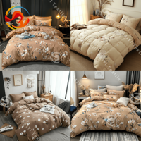 Queen Size lit 2 places luxe 100% coton microfibre draps ensemble 3 pièces 2 places rideaux plats usage domestique