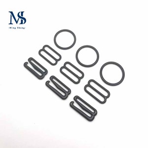 Cao su điều chỉnh khóa cố định đồ lót dây đeo vai phụ kiện 18 mm nút đen khóa áo ngực móc - Product Image 5