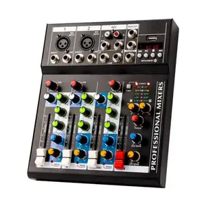 Professional 7 Channel Audio Mixer with 99 DSP Effects 48V Phantom MP3 7-band Balanced Power For Studio/DJ