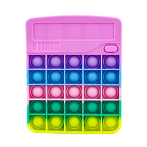 ホット販売製品の色ポップバブル感覚フィジェットシリコンフィジェットプッシュポップおもちゃ電卓