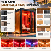 Ruang Terapi Cahaya Merah Sauna Inframerah Spektrum Penuh Kabin Pemulihan Inframerah Dekat dengan Panel Cahaya Merah 630-660nm
