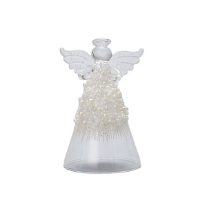 Carino Lustrini Angelo Figurine di Vetro di Vetro del Commercio All'ingrosso Di Angelo Di Natale Ornamenti - Product Image 1