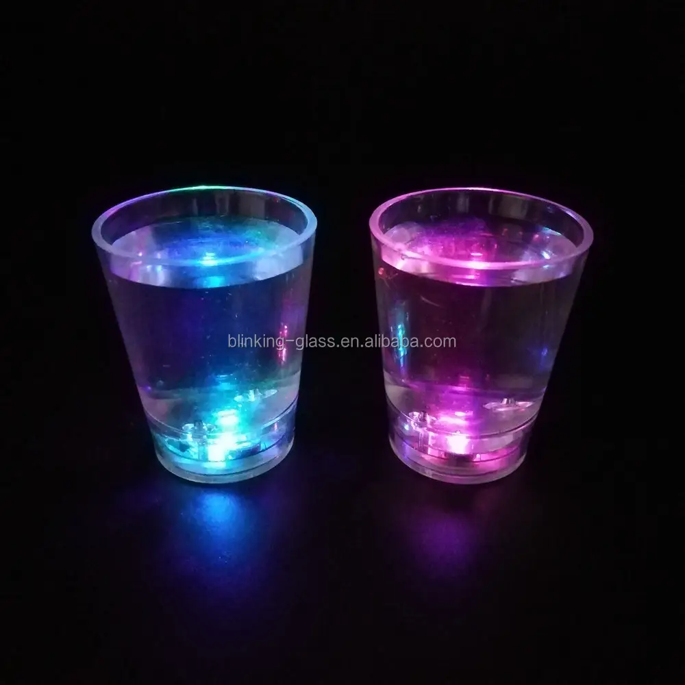 2oz led flashing shot glass