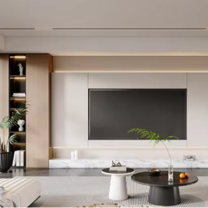 Custom Design Whole Wall Mounted Tv Unit Stands Smart Living Room Furniture Gray Modern Tv <b>Cabinets</b> - Product Image 1