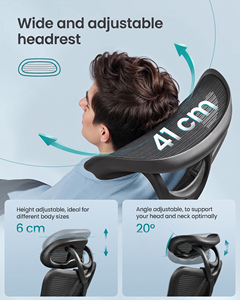 <span class=keywords><strong>Chaise</strong></span> de bureau ergonomique <span class=keywords><strong>SONGMICS</strong></span>, <span class=keywords><strong>chaise</strong></span> d'ordinateur en maille avec soutien lombaire réglable et appui-tête, <span class=keywords><strong>chaise</strong></span> de bureau - Product Image 4