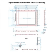 Écran LCD matriciel à points de 5,7 pouces 320x240, module d'affichage à cristaux liquides COB avec pilote RA8835, bleu STN, 160x109x11mm