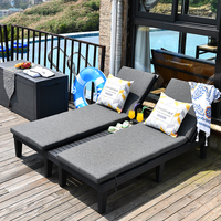 Chaise longue en plastique polypropylène résine construction lit de soleil plage lit de piscine