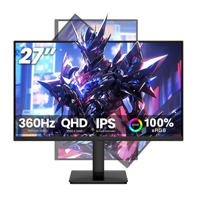 OEM Monitor Ips 27 Inch 165hz 280 hz 360Hz 1440p QHD 1ms Frameless Lcd Led Gaming Computer Monitor with Lifting-rotating Base