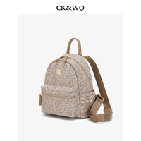 Sac à dos femme de luxe 2026 avec logo intégral, mini sac à dos en PU enduit, bretelles réglables, plaque métallique, sac à dos quotidien OEM