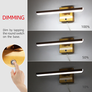 Modern Gold Adjustable LED Mirror <b>Wall</b> Lamp with 3000K-6000K Color Temp IP44 Rated 50000 Hours Lifespan for Home & Hotel Use - Product Image 3