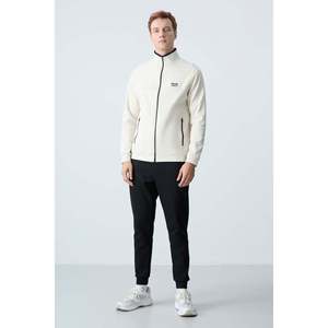 Ensemble de survêtement pour homme Air Jones Hugo beige et noir - Tenue de sport athlétique confortable en deux pièces pour l'entraînement - Product Image 1