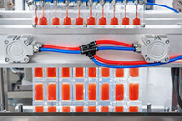 Machine d'emballage de sachets liquides multi-voies à grande vitesse pour ketchup/miel/sauce, machine de remplissage automatique de sachets liquides