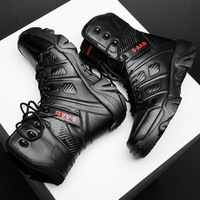Chaussures de randonnée tactiques antidérapantes pour hommes et femmes, légères, avec embout en acier, design imperméable