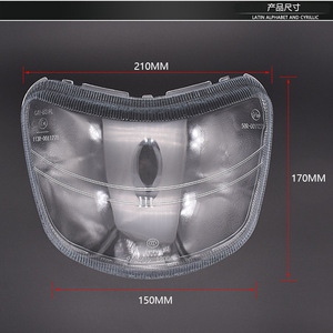 Lente de Faro Delantero para Motocicleta Silver Leopard, 210x170mm, Plástico, HJ125-7A/7D/7E, Compatible con Diamond Leopard - Product Image 1