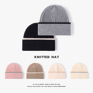 Gorro <span class=keywords><strong>de</strong></span> Punto Acanalado con Bloques <span class=keywords><strong>de</strong></span> Color <span class=keywords><strong>para</strong></span> <span class=keywords><strong>Hombre</strong></span>, Cálido y Grueso <span class=keywords><strong>para</strong></span> Clima Frío, Otoño e Invierno - Product Image 1