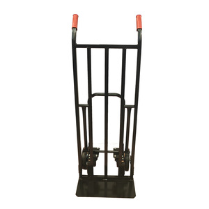 HT1595 Hand Pushed Cargo <b>Trolley</b> 300kg Load Capacity Foldable Steel Warehouse Cart With 2 Wheels - Product Image 3