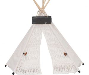 BSCI Factory Pet Cat <b>Dog</b> Rabbit <b>Teepee</b> with Cushion,Portable Puppy Small Animals <b>Bed</b> <b>Teepee</b> Tent - Product Image 1