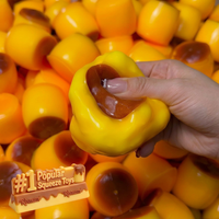 Balle de décompression en caoutchouc souple à rebond lent, jouet sensoriel ASMR, balle bruyante, remplissage pour blocs de construction, pudding au caramel