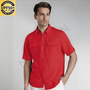 เสื้อตกปลาแบบสั่งทำ แขนสั้น แห้งเร็ว ป้องกันแสงแดด UPF 50 คอปกติดกระดุม เสื้อตกปลาผู้ชาย - Product Image 5