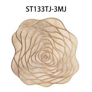 Wholesale <b>Cheap</b> Cutout Flower Foil Stamping Wedding Mat PVC Placemat Kitchen Decorative Mat & <b>Pads</b> - Product Image 3